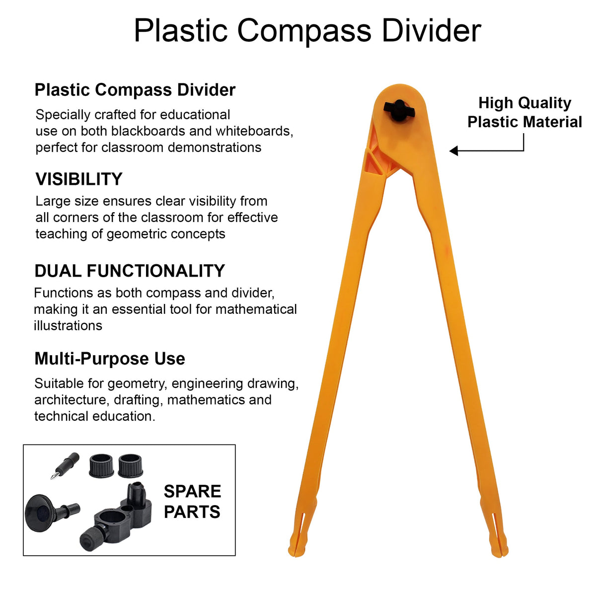Isomars Plastic Compass Divider 422mm for Blackboard & Whiteboard - Isomars