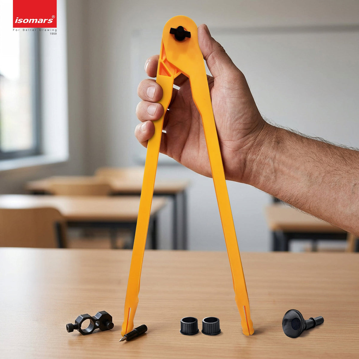 Isomars Plastic Compass Divider 422mm for Blackboard & Whiteboard - Isomars