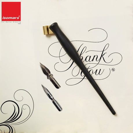 Isomars Plastic Oblique & Wooden Manga Holder Set for Calligraphy - Isomars