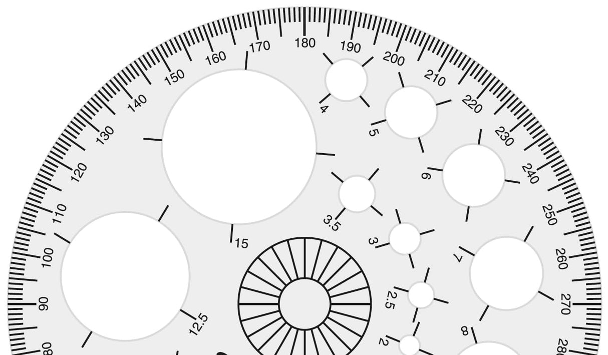 Isomars Pro Circle Big (25 Circle) with Professional Geometry and Circle Template (35 Circle) Ideal for Interior Design | Engineering | Architect | Drafting Students - Isomars