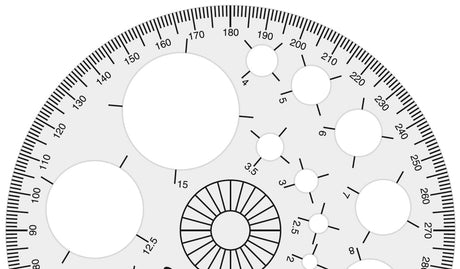 Isomars Pro Circle Big (25 Circle) with Professional Geometry and Circle Template (35 Circle) Ideal for Interior Design | Engineering | Architect | Drafting Students - Isomars