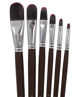 Isomars Professional Filbert Paint Brush Set of 6 for Acrylic, Watercolor & Oil Painting - Isomars