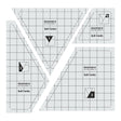 Isomars Quilt Ruler Set of 4 Acrylic Quilting Patchwork Templates - Isomars