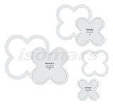 Isomars Quilting Patchwork Shape Scale Template Set of 3 – Acrylic Quilting Ruler Set 3”, 4” & 5” | Patchwork Measuring Stencil for Sewing, Applique & Craft Projects - Isomars
