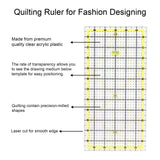 Isomars Quilting Ruler 6 x 12 Inch | Garment Patchwork Ruler - Isomars