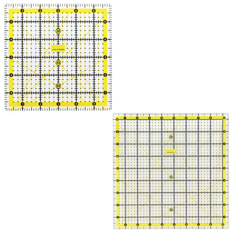 Isomars Quilting Ruler Set of 5 with Storage Bag, Clear Acrylic - Isomars