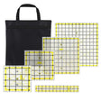 Isomars Quilting Ruler Set of 5 with Storage Bag, Clear Acrylic - Isomars
