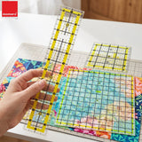 Isomars Quilting Ruler Set of 5 with Storage Bag, Clear Acrylic - Isomars