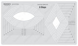 Isomars Quilting Template 6 Steps Article 28 Acrylic Quilting & Applique Stencil | Transparent Geometric Patchwork Sewing Tool for Quilt Top Stitching Designs - Isomars