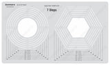 Isomars Quilting Template 7 Steps Circles & Hexagon - Isomars