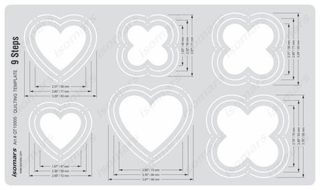 Isomars Quilting Template 9 Steps - Isomars