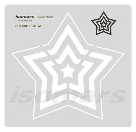 Isomars Quilting Template Acrylic Fabric Cutting & Patchwork Design Tool | Transparent Sewing Stencil for Quilts, Applique, Costume & Fashion Designing - Isomars