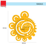 Isomars Radius Drawing Drafting Template Stencil - Isomars