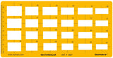 Isomars Rectangular Template Drawing Stencil | Precision Rectangle Drafting Template with Multiple Sizes | Geometric Drawing Tool for Architects, Engineers, Designers, Artists & Students - Isomars