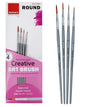 Isomars Round Paint Brush Set of 4 - Taklon Hair, Sizes 0, 2, 4, 6 - Isomars