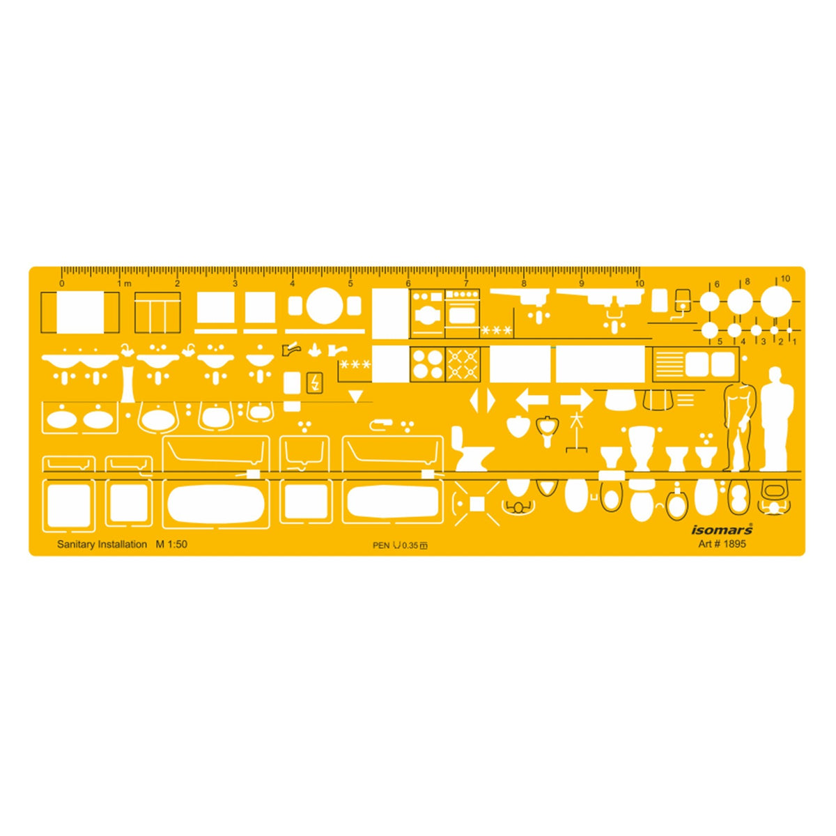 Isomars Sanitary Installation Template 1:50 Scale – Art 1895 - Isomars
