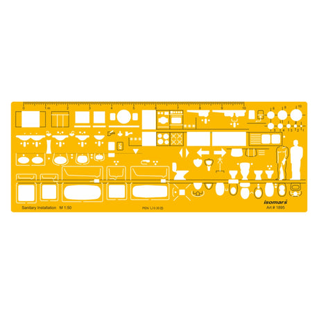 Isomars Sanitary Installation Template 1:50 Scale – Art 1895 - Isomars