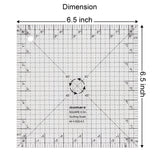 Isomars Square Quilting Ruler 6.5" x 6.5" for Fabric Cutting - Isomars