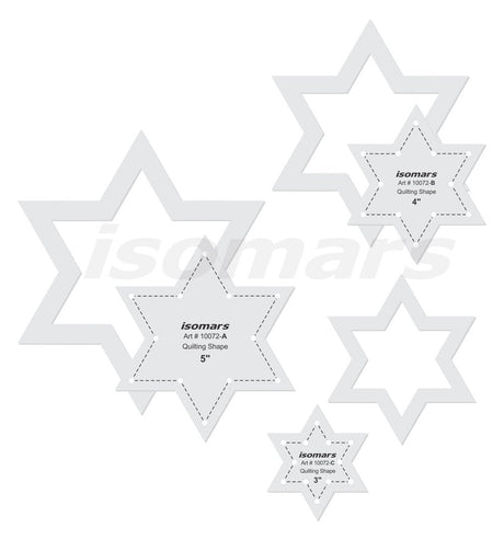 Isomars Star Quilting Shape Scale Set of 3 | Article 12 - Isomars