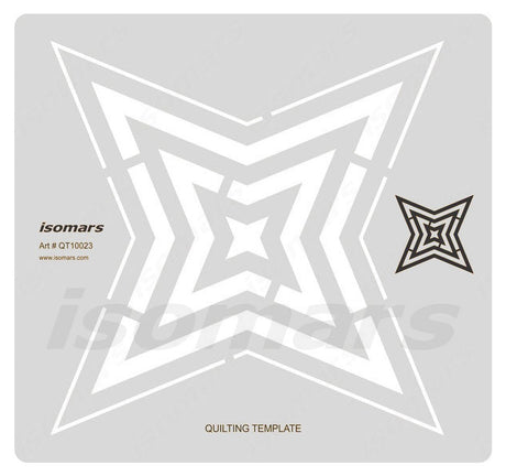 Isomars Star Quilting Template Acrylic Stencil - Isomars