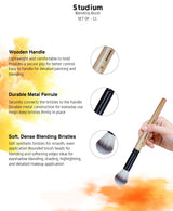 Isomars Studium Blending Brush Set of 11 with Brush Holder - Isomars