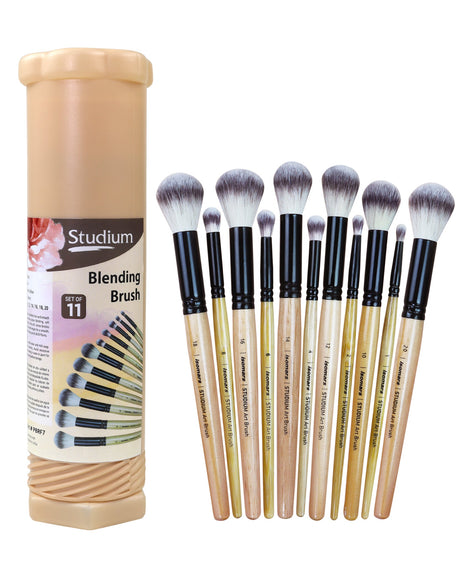 Isomars Studium Blending Brush Set of 11 with Brush Holder - Isomars