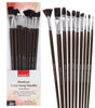 Isomars Studium Extra Long Handle Artist Paint Brush Set of 10 for Acrylic, Oil & Mixed Media Painting - Isomars