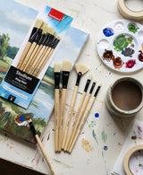 Isomars Studium Imitation Hog Hair Paint Brush Set of 8 - Isomars
