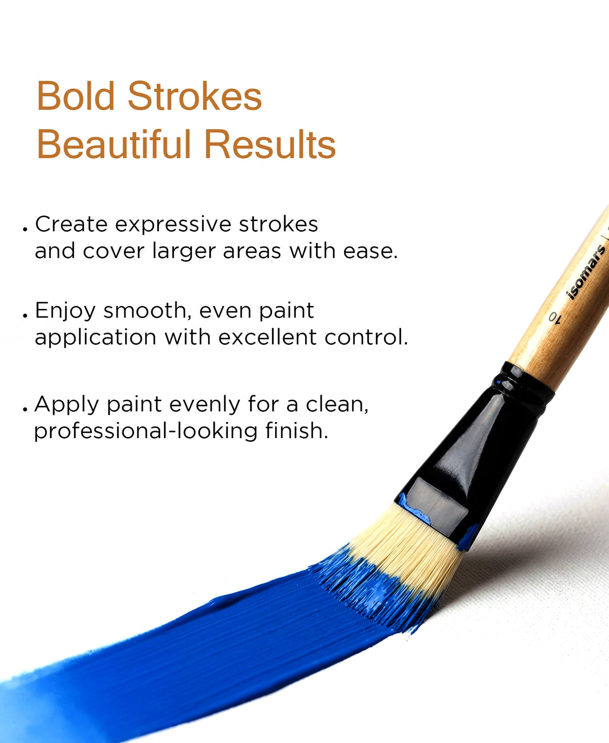 Isomars Studium Imitation Hog Hair Paint Brush Set of 8 - Isomars