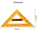 Isomars Teacher's Set Square | 45 Degrees | Extra Large Size for Blackboard/Whiteboard | With Detachable Handle - Isomars