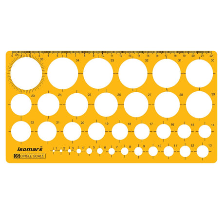 Isomars Technical Drawing Drafting Templates Set of 4 - with French Curves - Isomars