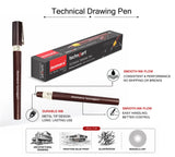 Isomars Technoart Fineliner Pen 0.1mm with Waterproof Black Ink Set - Isomars