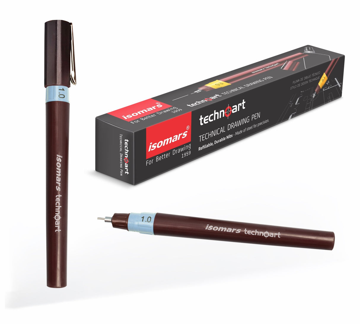 Isomars Technoart Technical Drawing Pens – Precision Fineliners for Drafting, Illustration & Line Art - Isomars