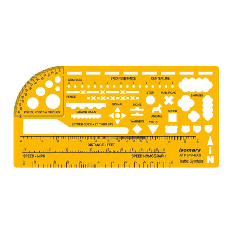 Isomars Traffic Symbol Template for Road & Civil Engineering Drawing - Isomars