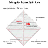 Isomars Triangle Square Quilt Ruler 6.5 Inch for Quilting - Isomars
