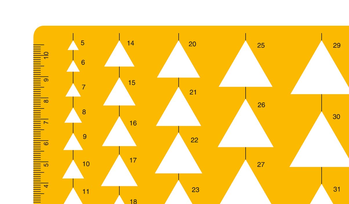 Isomars Triangle Template Drawing Stencil | Precision Geometric Triangle Drafting Template with Multiple Sizes | Technical Drawing Tool for Architects, Engineers, Designers, Artists & Students - Isomars