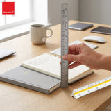 Isomars Triangular Scale 12 Inch with Stainless Steel Measuring Ruler 12 Inch Combo Set | Architect & Engineering Drafting Ruler | Multi-Scale Metric Drawing Tool for Students & Professionals - Isomars