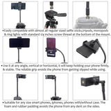 Isomars Tripod Mobile Holder Adjustable- for Smartphones & iPhones (Black) with 360° Rotational Working Angles & Flexible Extender with Spring Mechanisam Adjustable Angles - Isomars