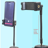 Isomars Tripod Mobile Holder Adjustable- for Smartphones & iPhones (Black) with 360° Rotational Working Angles & Flexible Extender with Spring Mechanisam Adjustable Angles - Isomars