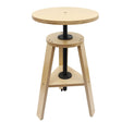 Isomars Wooden Drafting Stool, Height Adjustable 51-69 cm, Round Top with 33 cm Diameter, Artist Drawing Table Seat - Isomars