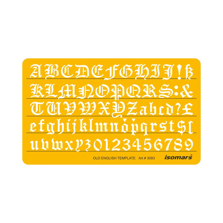 Old English Template Stencil (20mm) - Isomars
