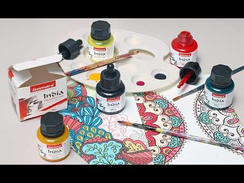 India Waterproof Drawing Ink 35ml | Permanent Lightfast Artist Ink for Illustration, Calligraphy, Airbrush & Fine Art (Multi Colors)