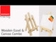 Artists Kit- Isomars 12" Wooden Tabletop Easel with 8" x 10" Canvas Board