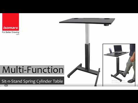 Isomars Height Adjustable Laptop Table | Sit & Stand Desk for Home & Office