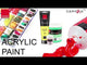 Isomars Canvaa Acrylic Paint Set of 12 x 100ml Artist Acrylic Colours