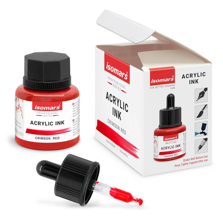 red acrylic ink 35ml waterproof