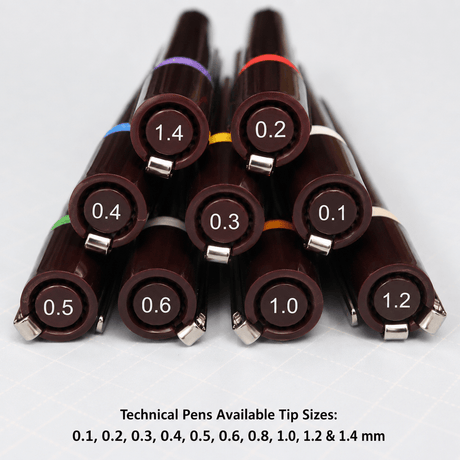Technoart Technical Drawing Pen and Ink Combo set - Isomars