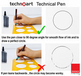 Precision Steel Tip Technical Pen for Mandala Art and Detailed Line Work