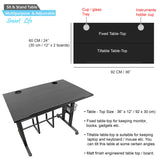 Isomars 36"/92Cm Wide Made In India Desktop & Laptop Adjustable Table & Computer Workstation - Useful For Using Gadgets Like Desktop, Laptop, Tab/Ipad, Mobile Phone Etc (Black) - Engineered Wood