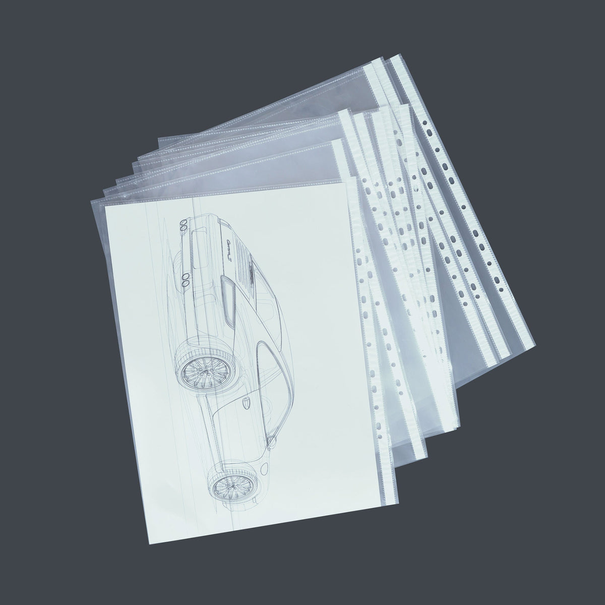 Transparent Document Sleeves Set of 25 - A3 Size - Isomars